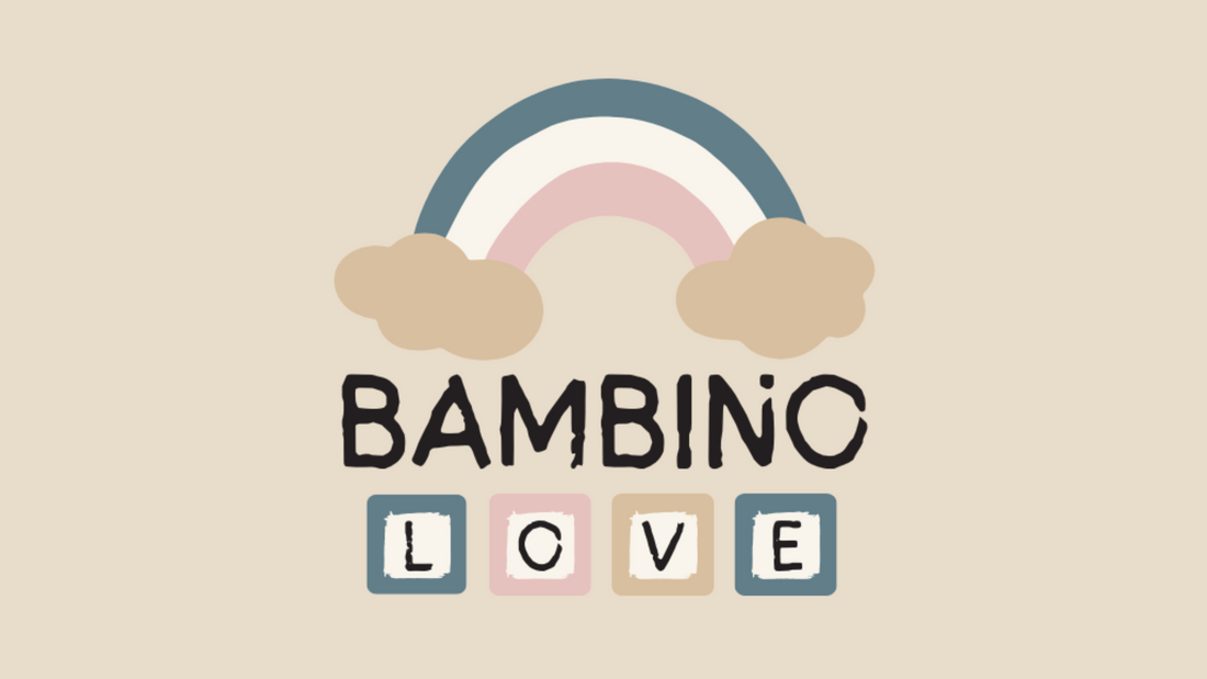 The Bambino Love brand logo, a toy shop that specialises in selling baby hampers, new baby hampers, wooden toys, babygifts, baby keepsakes and accessories.